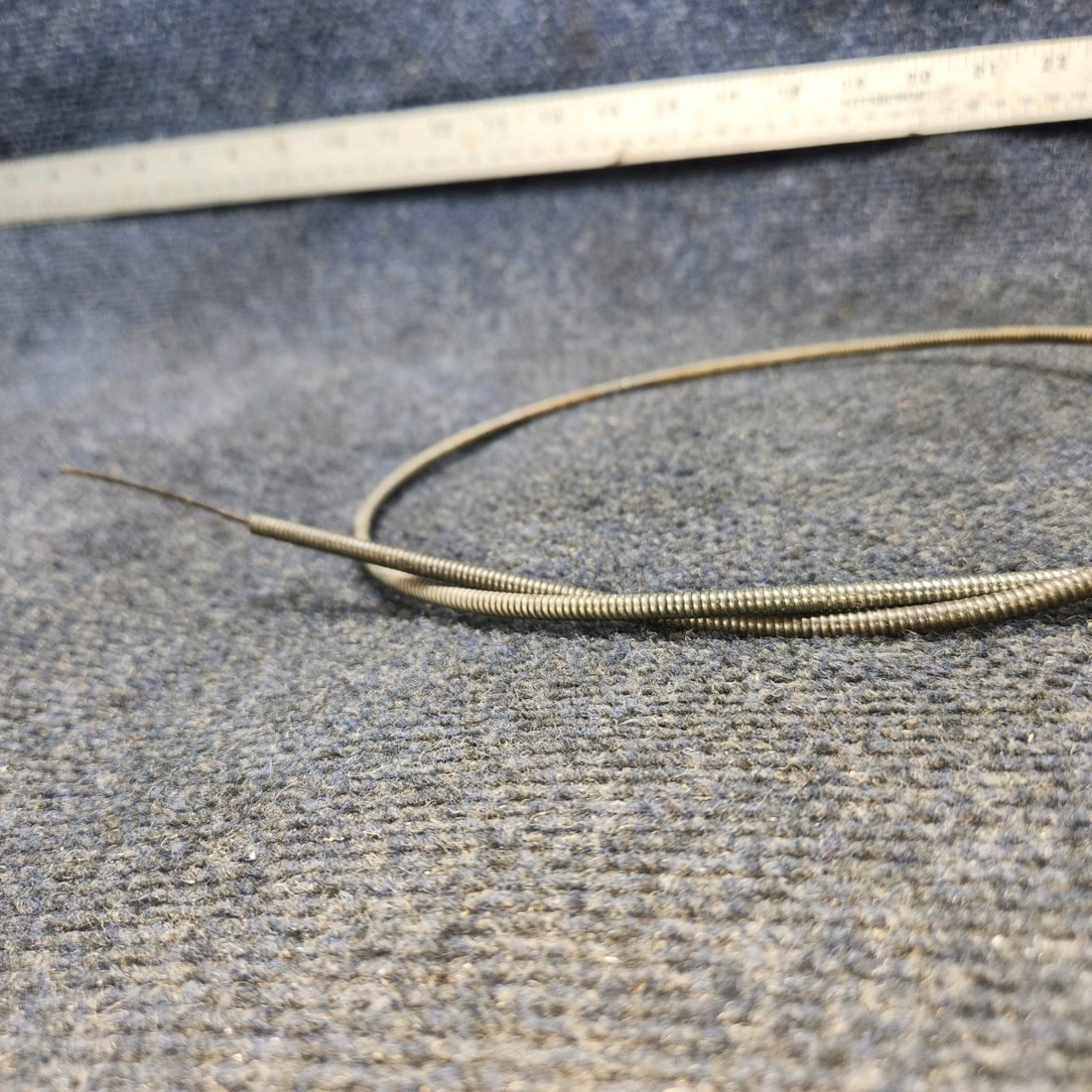Used aircraft parts for sale, 35-380051-21 Beechcraft A24R Cabin Heat Control Cable (Length: 45-1/4")