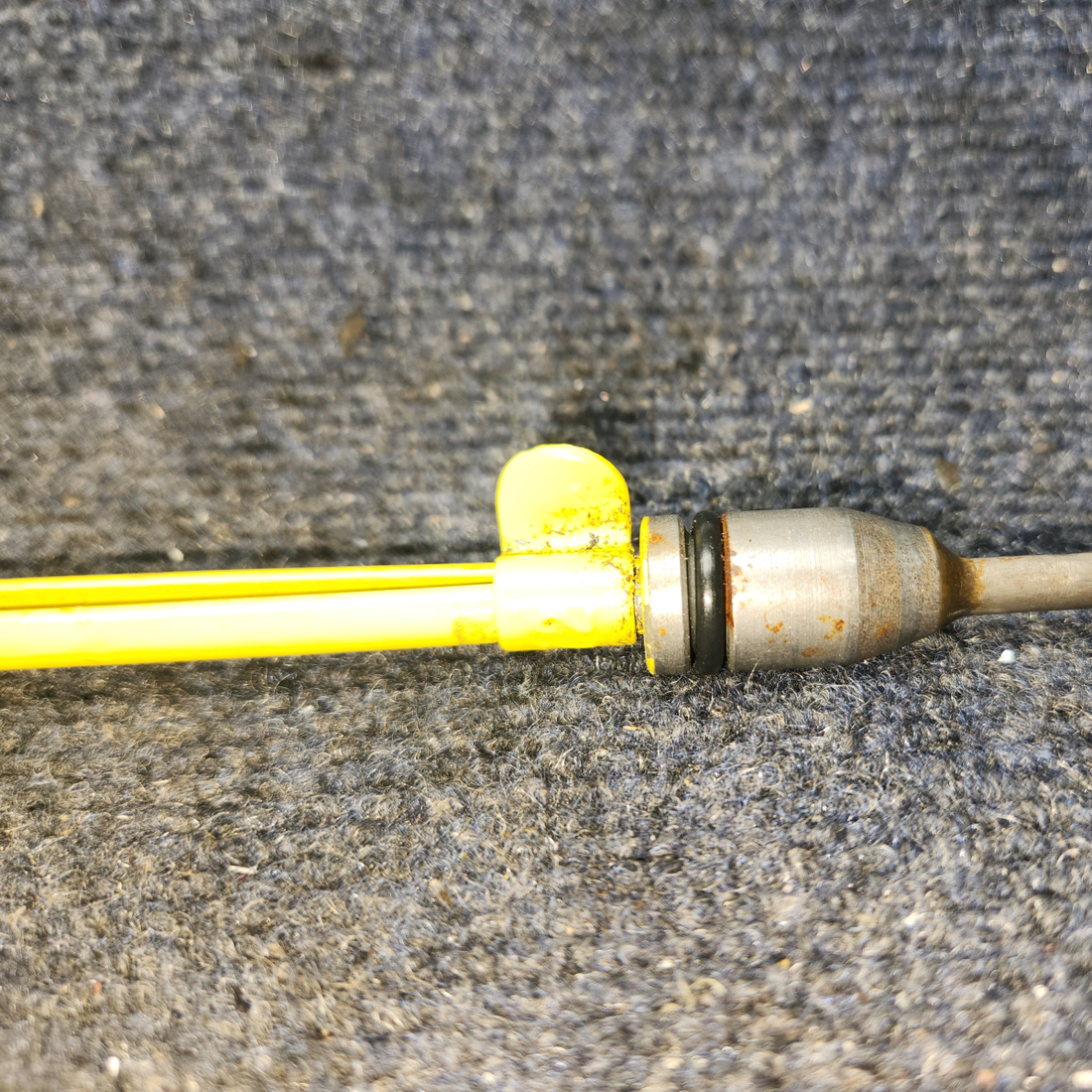 Used aircraft parts for sale, 539779 Continental O-300 Cessna 172 Engine Oil Dipstick 8 QTS.