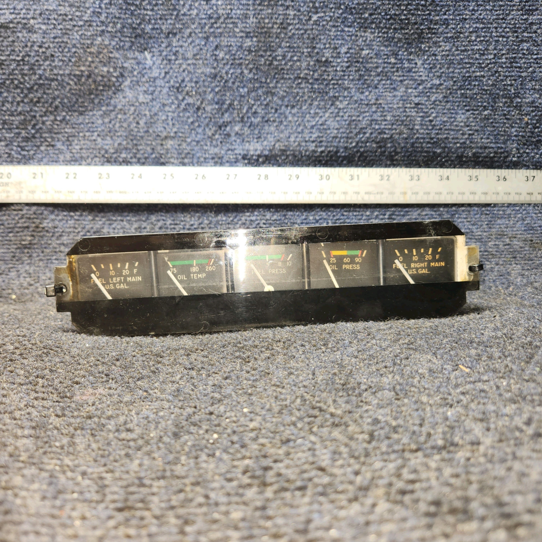 Used aircraft parts for sale, 95241-017 Piper PA28-161 Engine Gauge Cluster Assembly