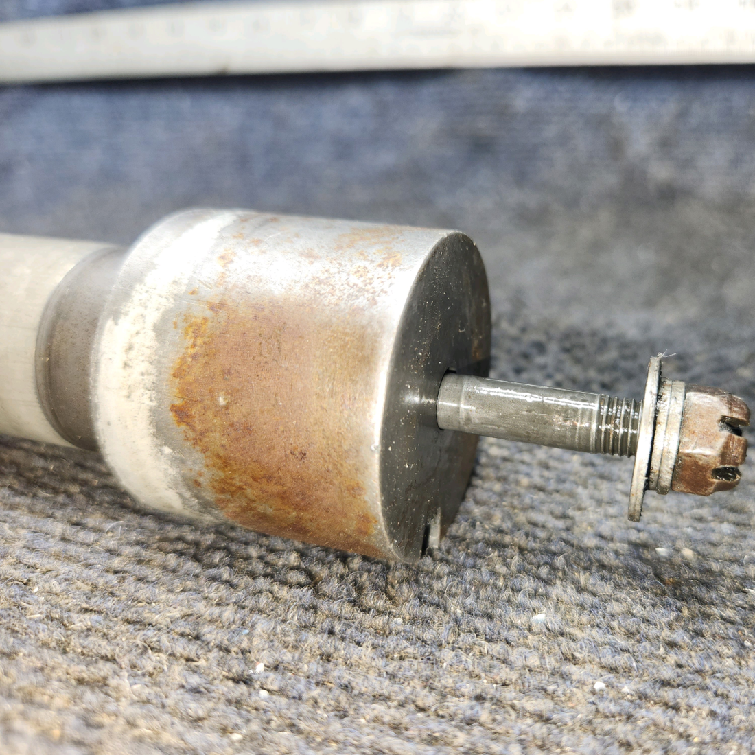 Used aircraft parts for sale, 0442143-1, 0442142-1 cessna 150G Nose Gear Axle Ferrule with tube Axle