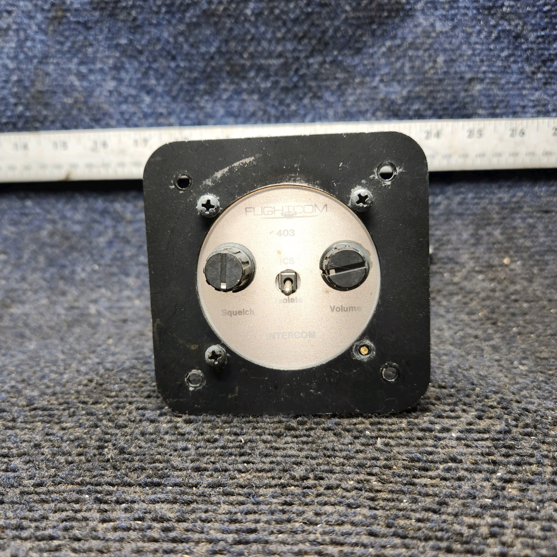 Used aircraft parts for sale, 101-0263-10 FLightcom 403MC Piper PA28-140 Intercom with Connector