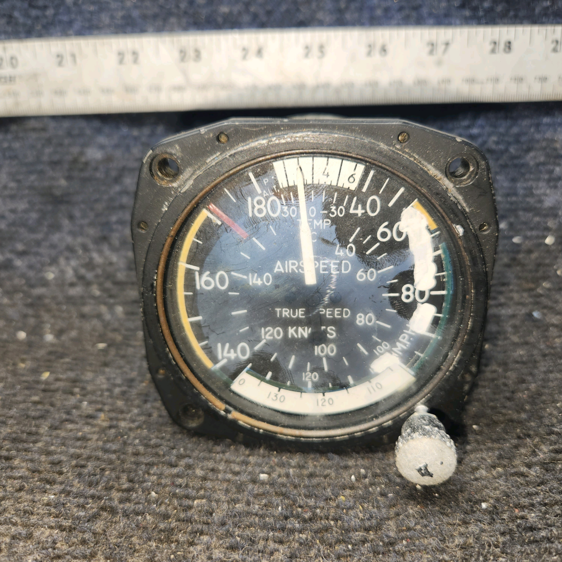Used aircraft parts for sale, SA-46-1RB United Instruments Piper PA-28-140 True Airspeed Indicator (B.95)