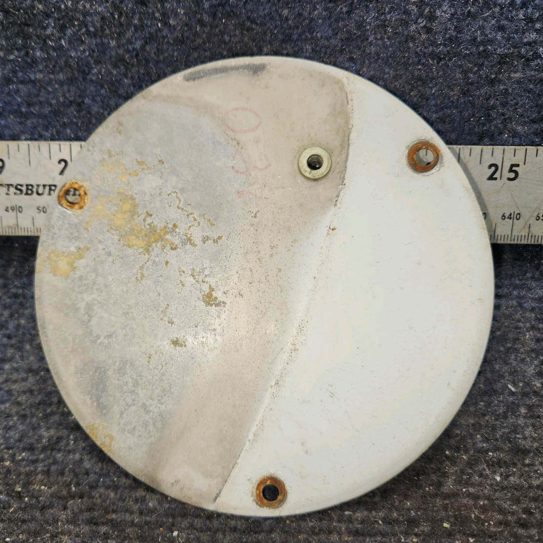 Used aircraft parts for sale, S225-2 Cessna 172F Inspection Plates - 5" , 3 holes (Set of 2)