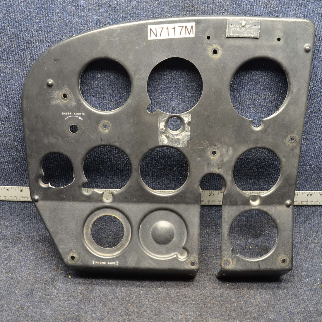 Used aircraft parts for sale, 0513133-2 Cessna C175 LH SIDE INSTRUMENT PANEL PLASTIC COVER