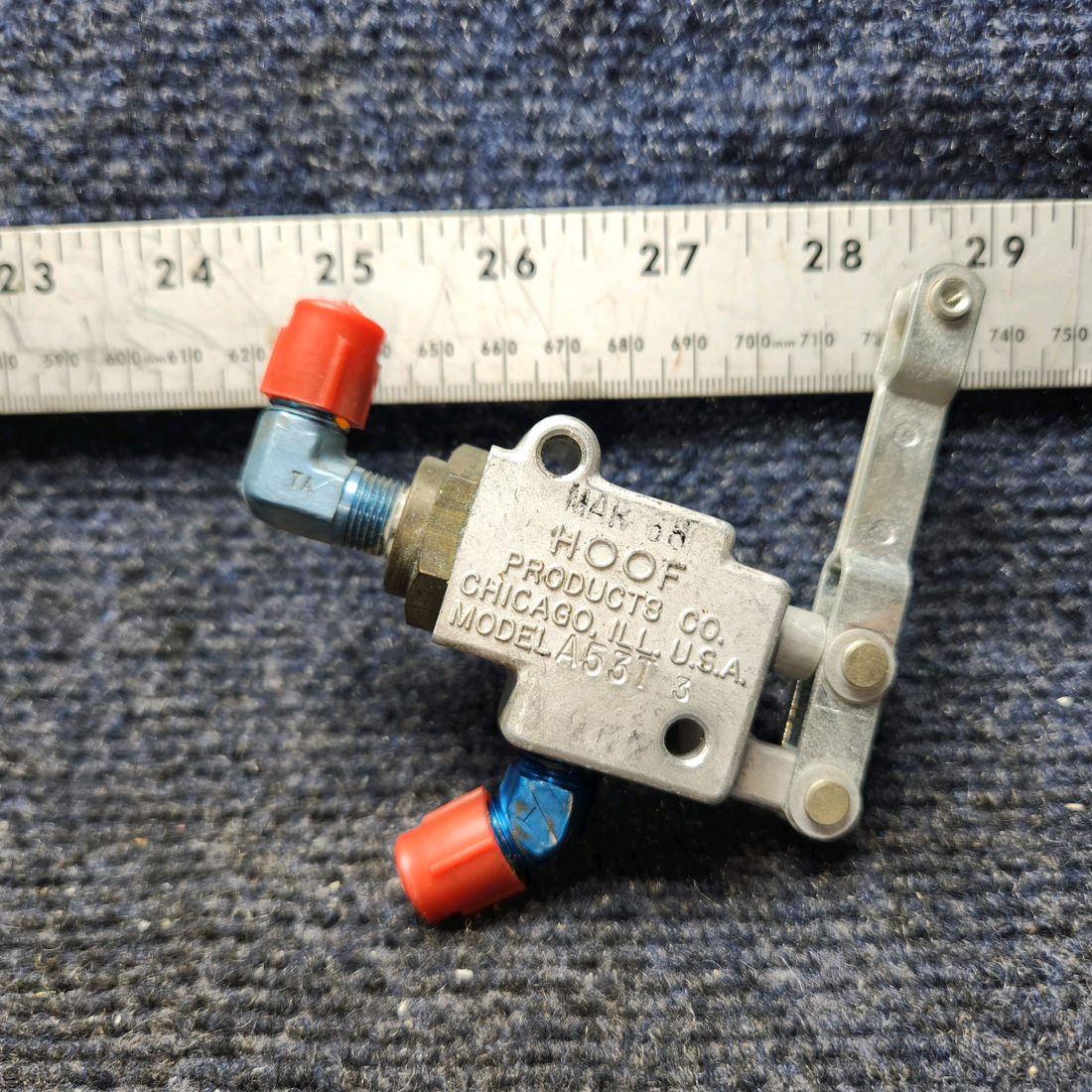 Used aircraft parts for sale, A53T3 Hoof BEECHCRAFT 95-55B Parking Brake Valve