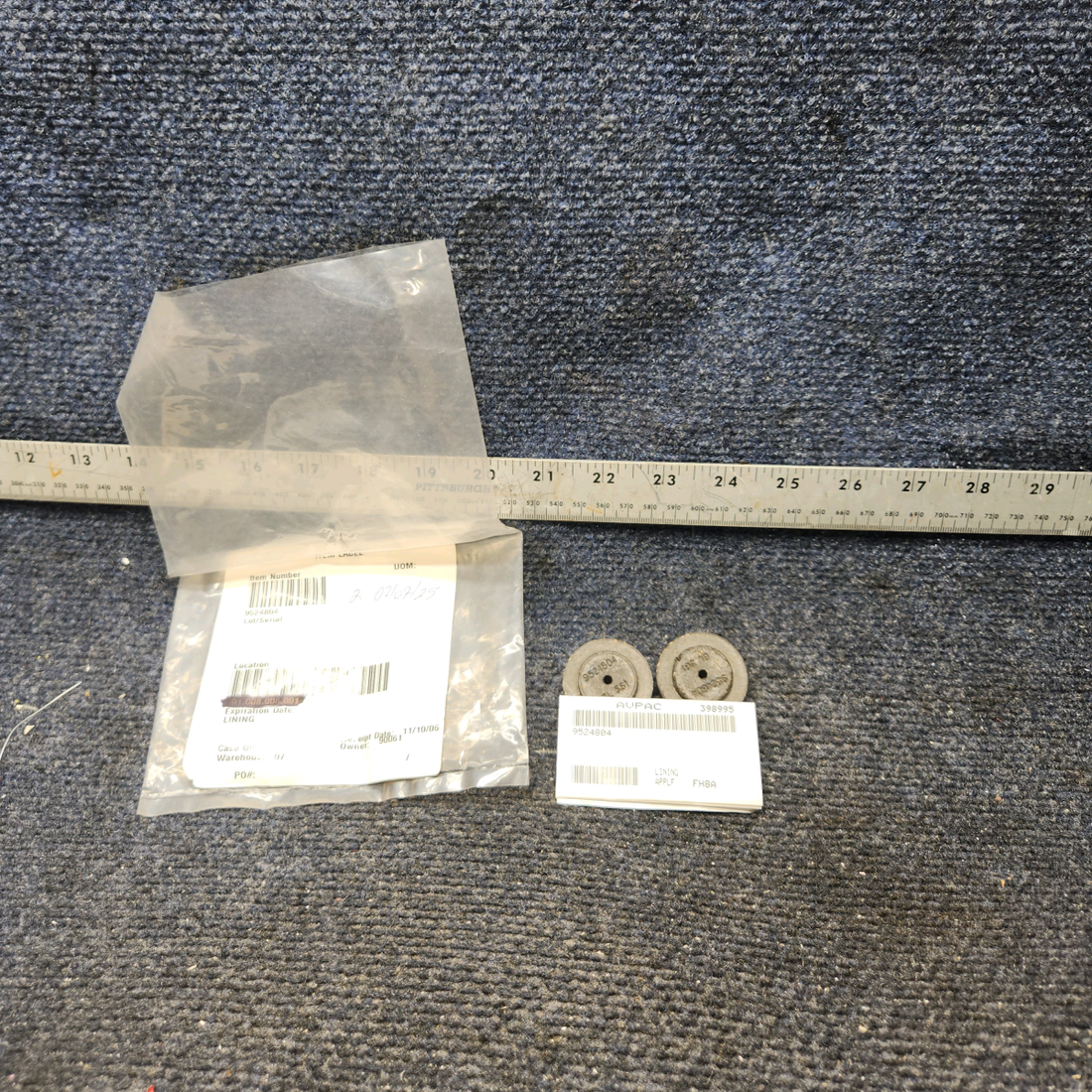 Used aircraft parts for sale, 9524804 Goodyear Brake Lining "Price per Each"