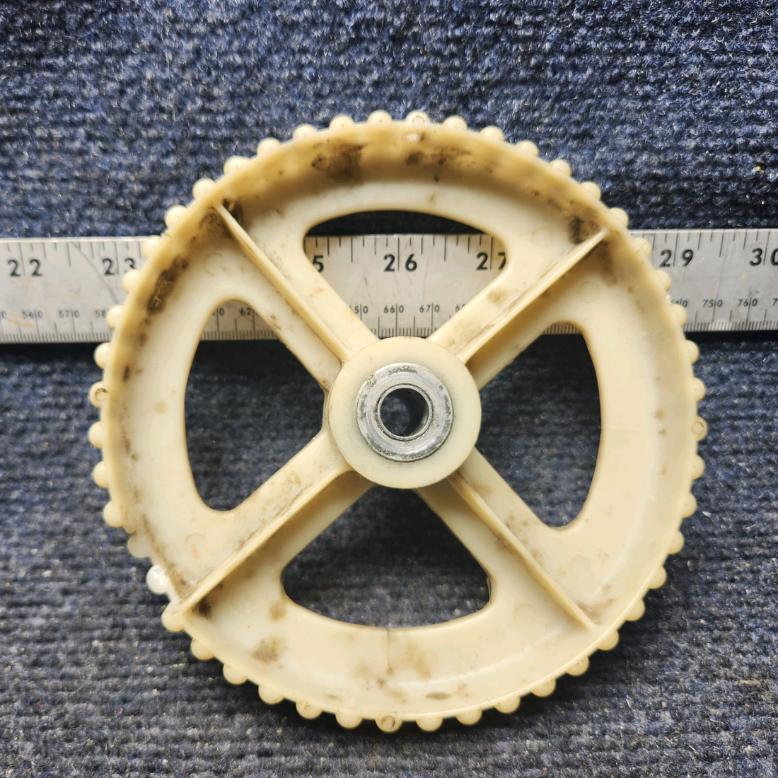 Used aircraft parts for sale, 35‑524542‑10 BEECHCRAFT 95-55B Elevator Tab Control Wheel Assembly (Including Bracket)