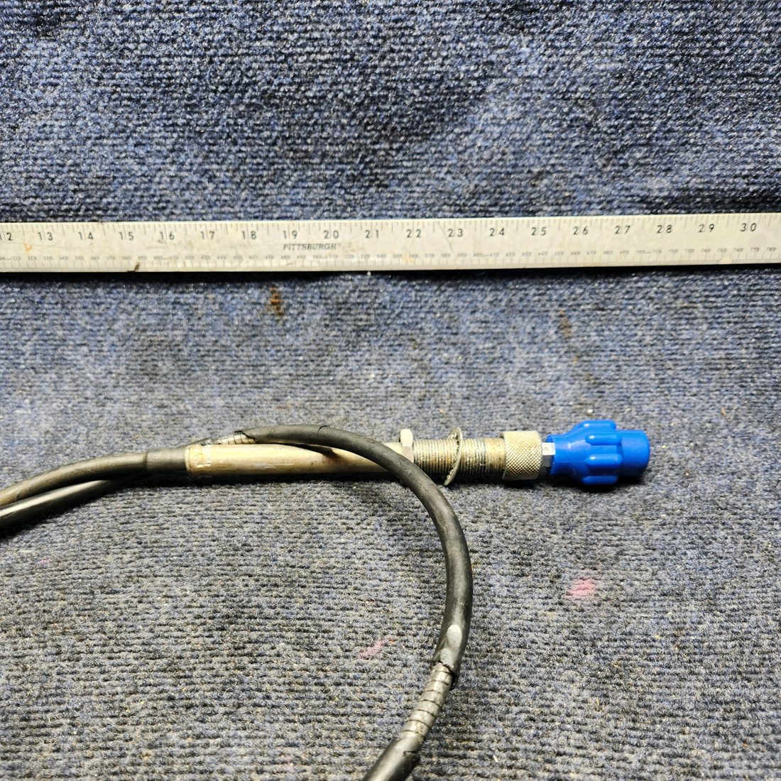 Used aircraft parts for sale, 36-380061-3 Beechcraft F33A VERNIER PROPELLER CONTROL CABLE ASSY (L: 75.25”)