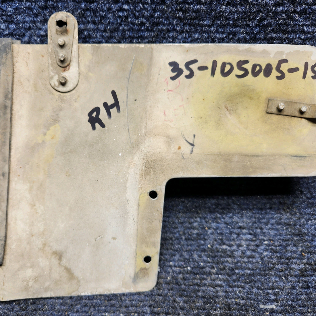 Used aircraft parts for sale, 35-105005-15 Beechcraft F33A R/H LOWER AFT REAR WING ATTACH BOLT PANEL