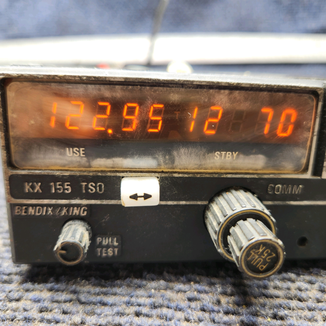 Used aircraft parts for sale, 069-1024-00 Bendix King KX 155 Beechcraft C23 SUNDOWNER NAV/COM with Glideslope – 14V, Rack & Connector