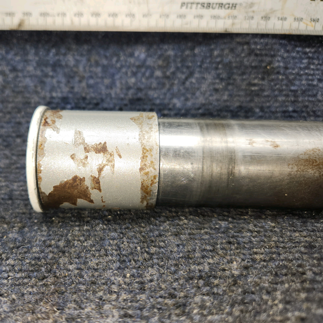 Used aircraft parts for sale, 86062-086 / 20825-000 PIPER PA-24-250 Landing Gear Wheel Axle Tube Assembly w Spacers & Ferrules