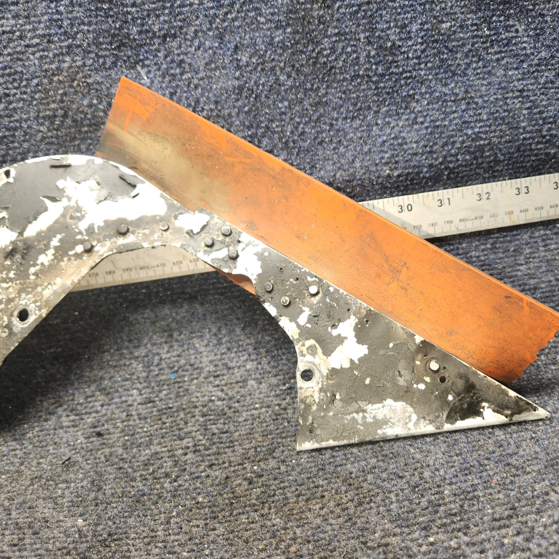 Used aircraft parts for sale, 63612-11 Lycoming O-320 Piper PA28-140 Baffle Assembly Right Side Front