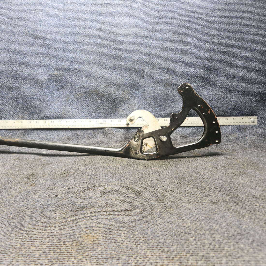 Used aircraft parts for sale, 0510166-6, 0510171-1 Cessna 172 E Flap Lever Assembly with Ratchet