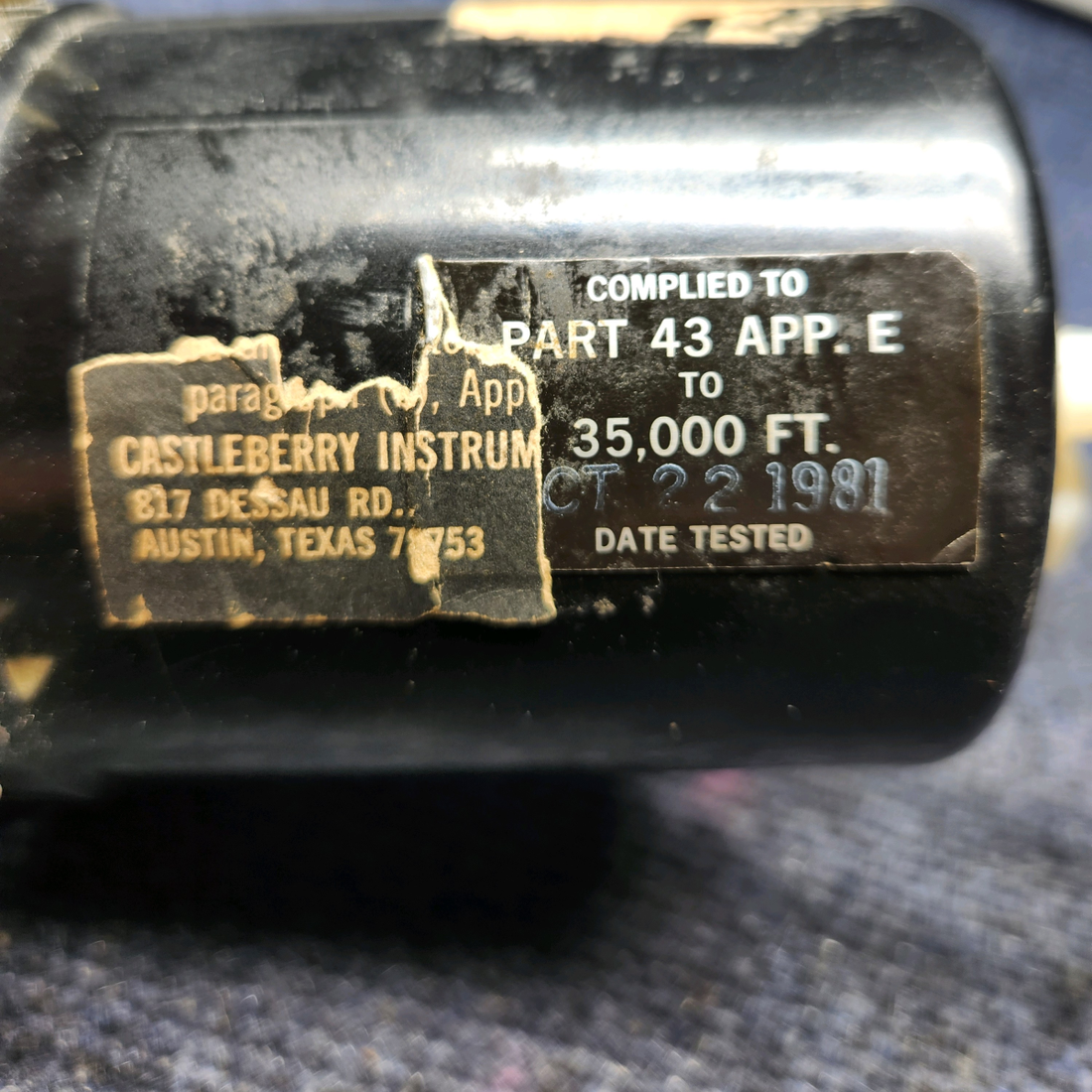 Used aircraft parts for sale, 5934PAD-1 United Instruments Beechcraft A23A Musketeer Custom III ALTIMETER
