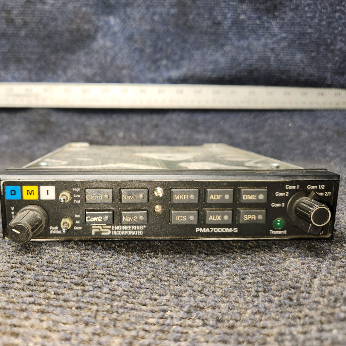 Used aircraft parts for sale, PMA7000 PS Engineering PMA7000M-S Piper PA28-161 Audio Panel with Tray and Connector