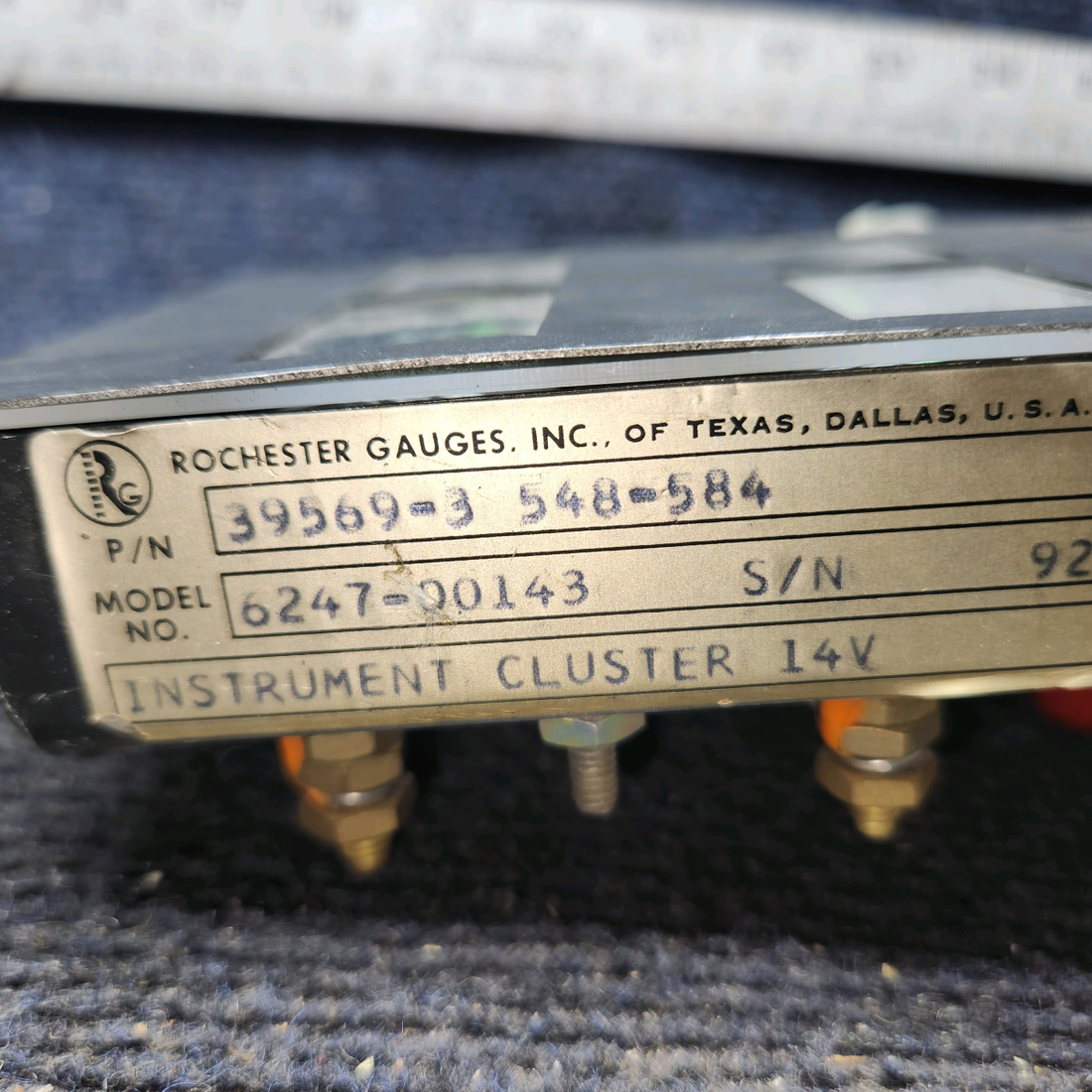 Used aircraft parts for sale, 39569-003 Rochester Gauges Piper PA34-220T Intrument Gauge Cluster (12V)