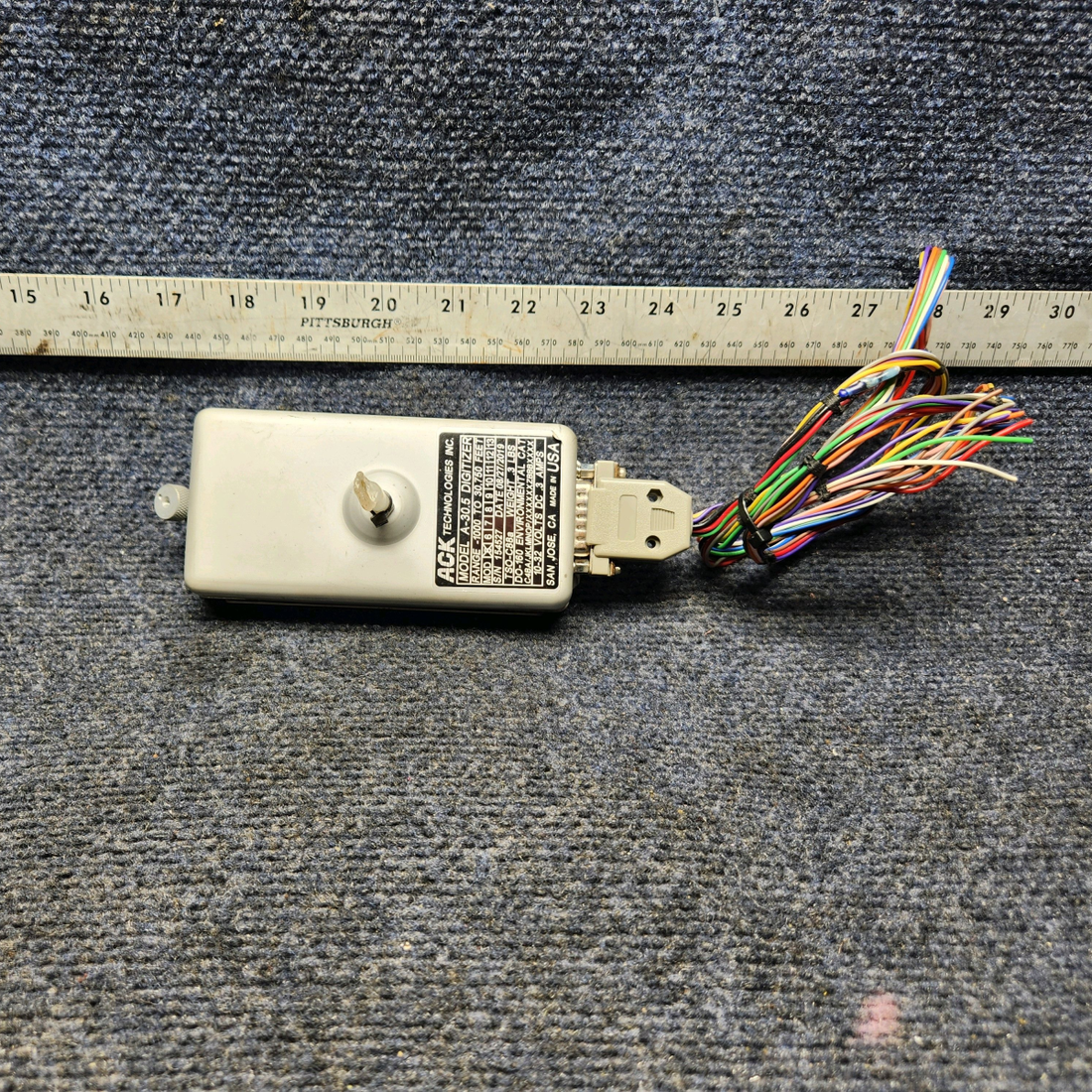 Used aircraft parts for sale, A-30.5 CESSNA 172K ACK ALTITUDE DIGITIZER (10-32V) (RANGE: -1000 TO 30,750 FEET)