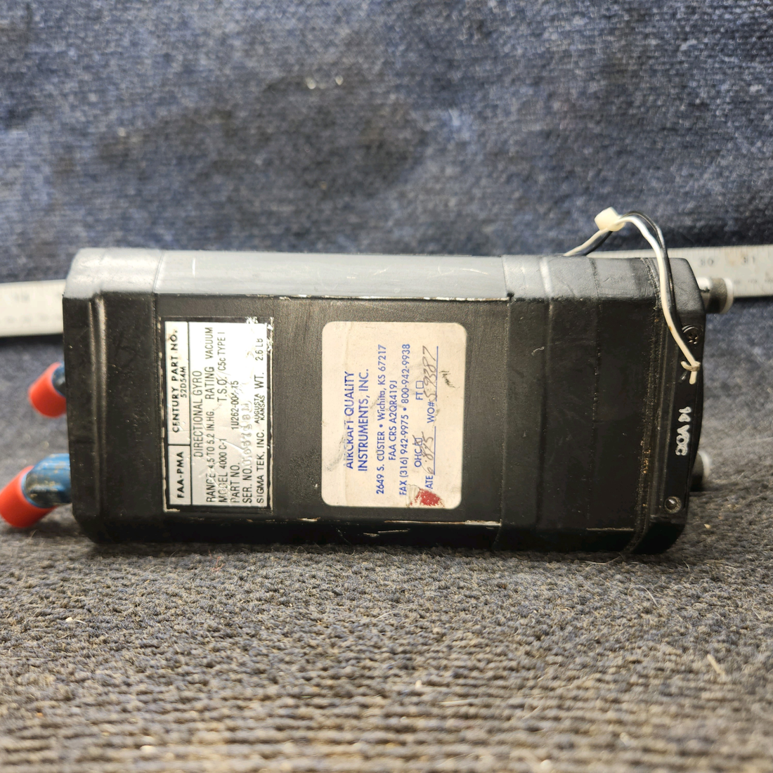 Used aircraft parts for sale, 1U262-004-15 Sigma-Tek 4000C-1 cessna 172N Directional Gyro Indicator