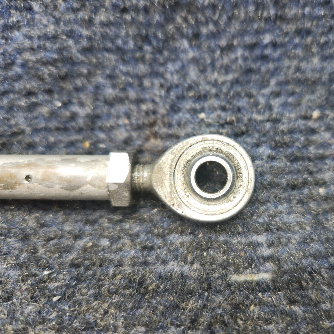 Used aircraft parts for sale, 169-820022-1 Beechcraft A24R Nose Gear Steering Rod - MISSING ONE EYEBOLT.