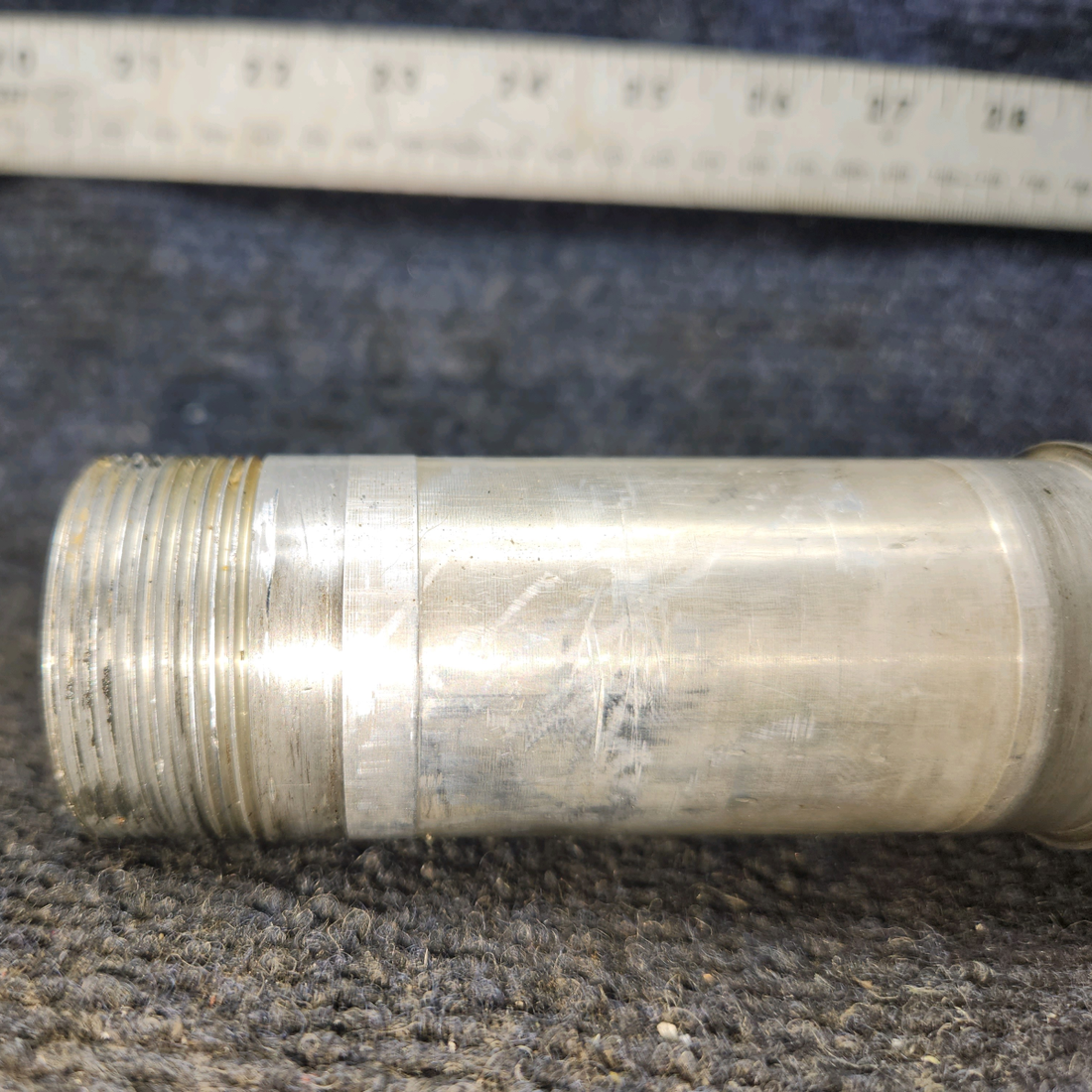 Used aircraft parts for sale, 0541124-1 Cessna 172 Main Landing Gear Aluminum Axle w Shim