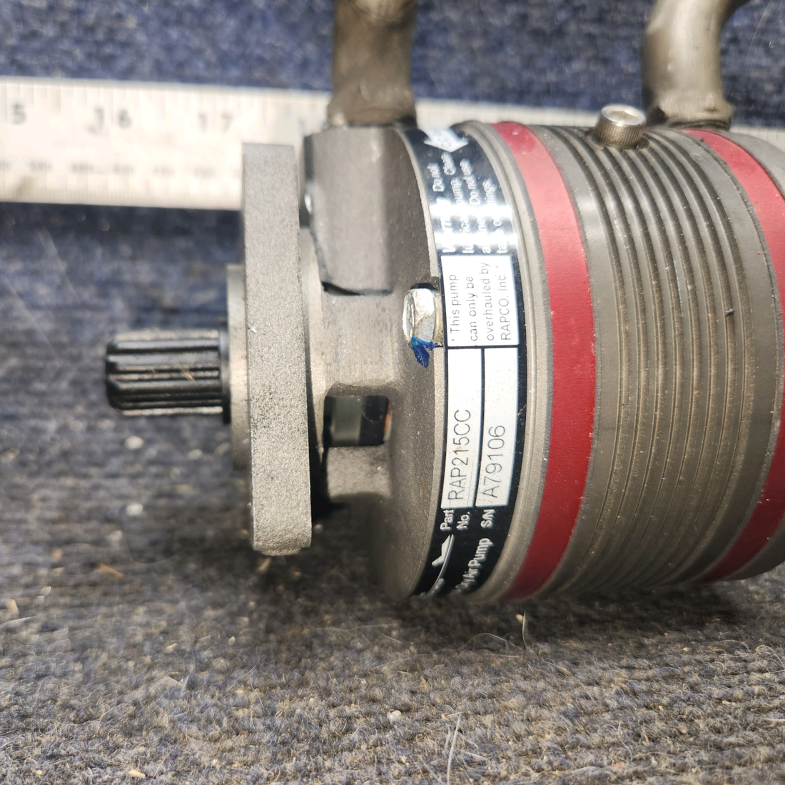 Used aircraft parts for sale, RAP215CC RAPCO cessna 172N Dry Air Vacuum Pump