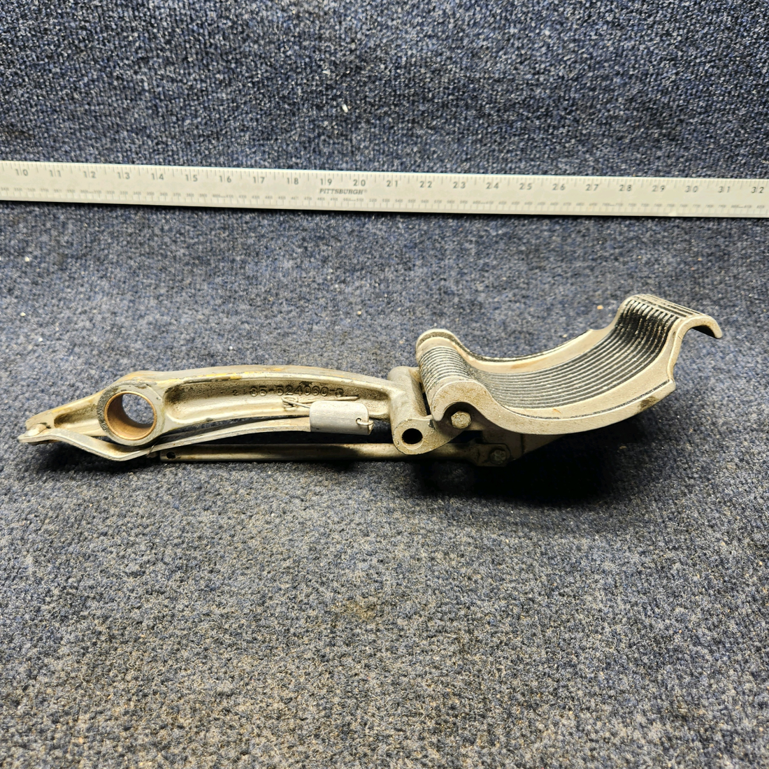 Used aircraft parts for sale, 35-524011 AND 35-524060-2 BEECHCRAFT F35 RUDDER PEDAL AND PEDAL ARM