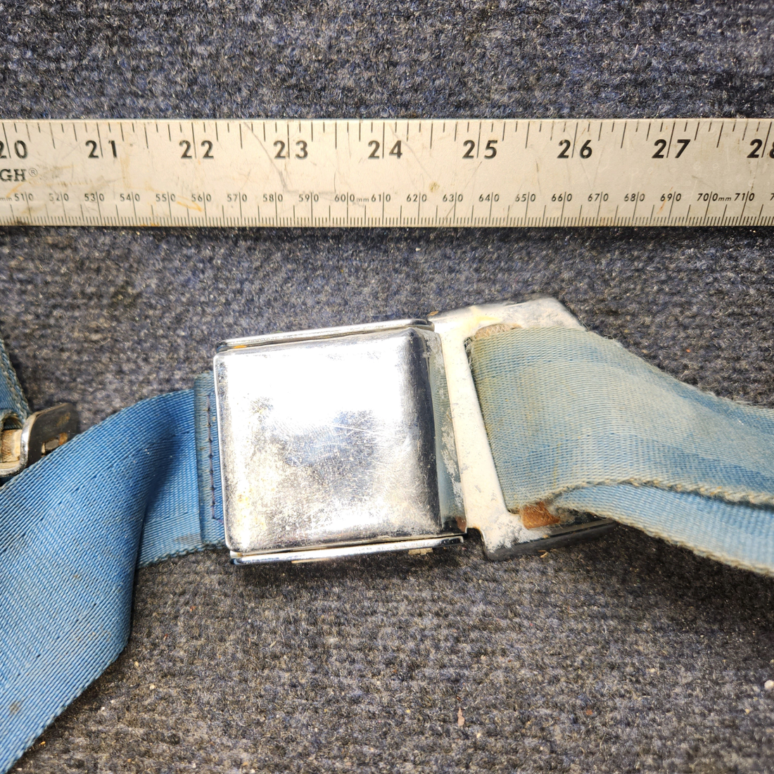 Used aircraft parts for sale, S-2275-JJ-3 / S-1746-JJ-42 CESSNA 172K Seatbelt Assembly LH or RH w Shoulder Strap and Fastener "SEE PHOTOS" BLUE