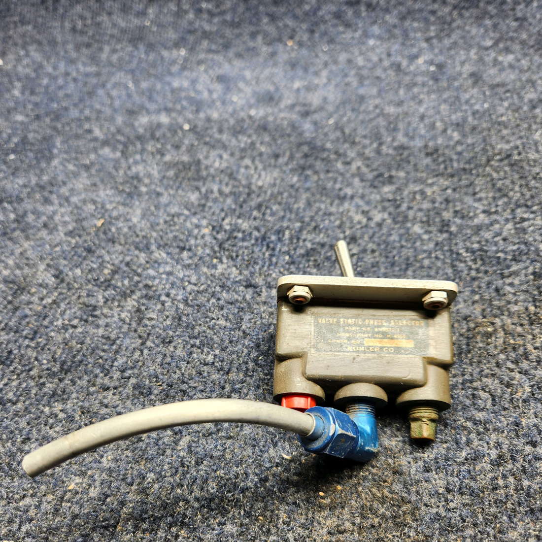 Used aircraft parts for sale, K-4566 BEECHCRAFT F35 KOHLER STATIC PRESSURE SELECTOR VALVE