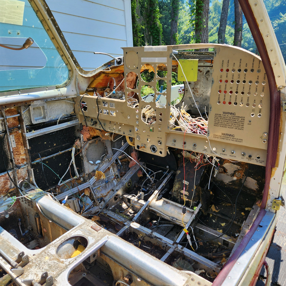 Used aircraft parts for sale, BONANZA F35 S/N D4260 BEECHCRAFT F35 FUSELAGE BELY LANDING- -OR IS SOLD IN PARTS.