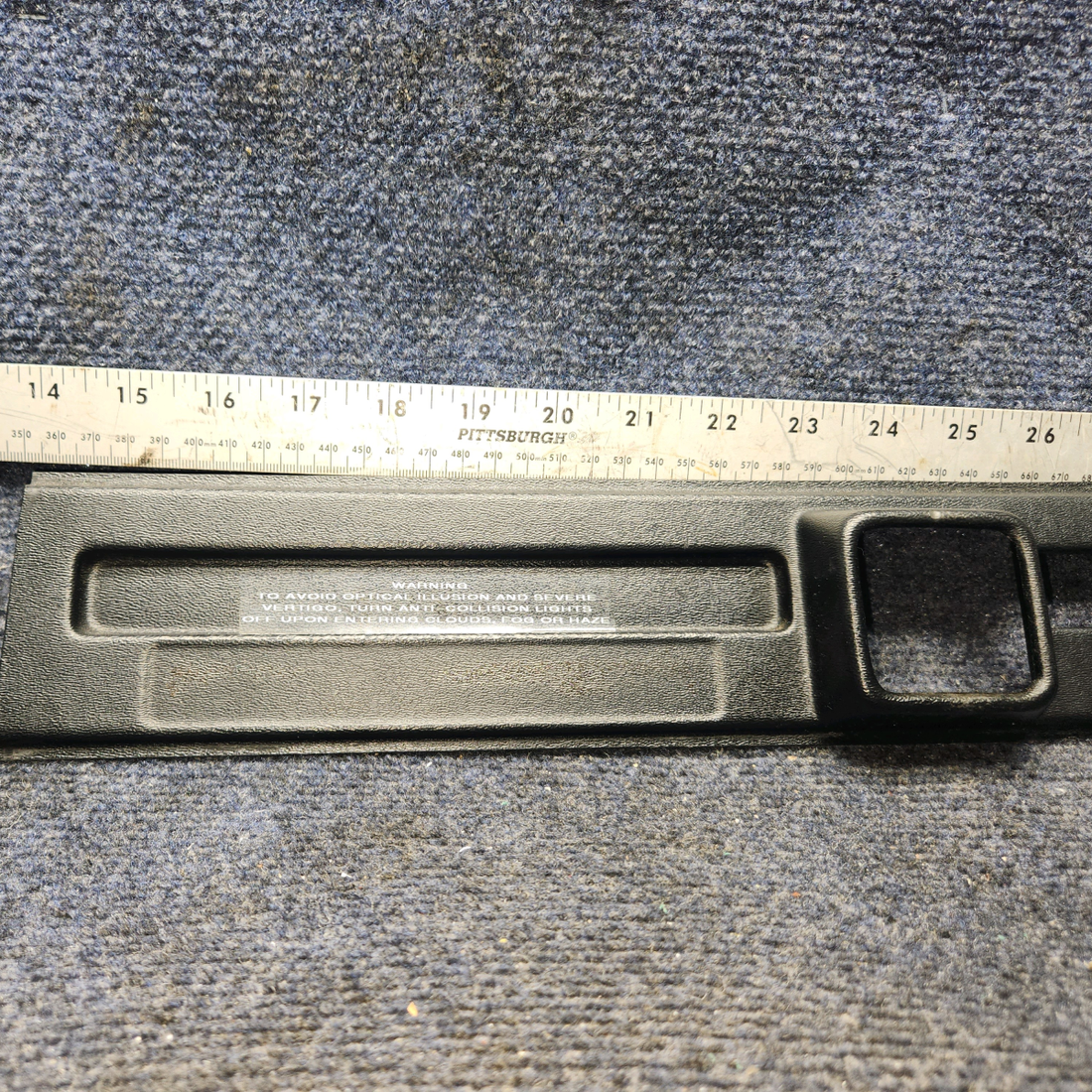 Used aircraft parts for sale, 01-028423-01 PIPER PA28-140 Instrument Panel Cover - RH/LH/Middle Panel