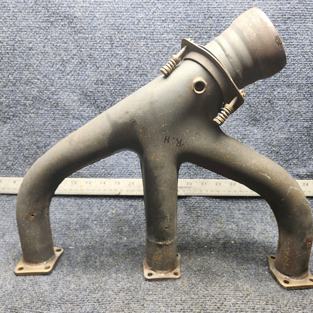 Used aircraft parts for sale, 35-950116 Beechcraft F33A EXHAUST STACK ASSEMBLY RH W/ PROBE HOLES
