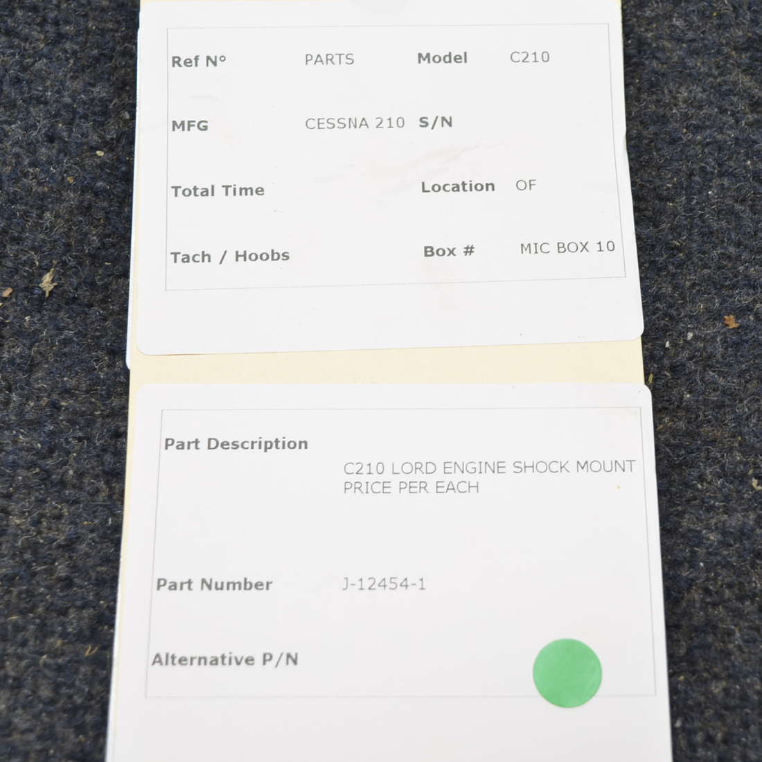 Used aircraft parts for sale, J-1245401 Lord  [part_model] Cessna 210 LORD ENGINE SHOCK MOUNT PRICE PER EACH