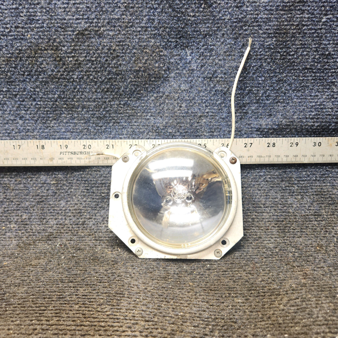 Used aircraft parts for sale, 0423542-6 Cessna 172F Landing Light Bracket Assembly with bulb