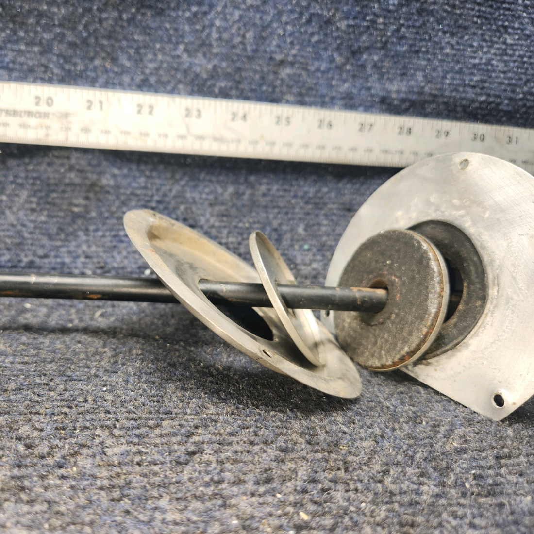 Used aircraft parts for sale, 63327-00 Piper PA28-140 Nose Wheel Control Rod Assy -  One Rod end missing