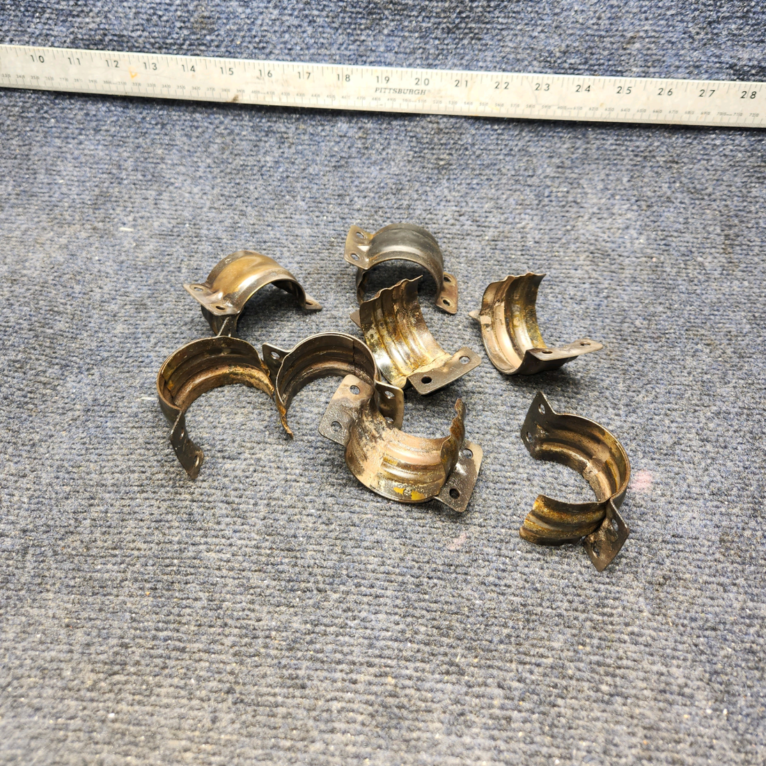 Used aircraft parts for sale, 0750161-25 CESSNA 172K EXHAUST CLAMP WITH SUPPORT "PRICE PER EACH"