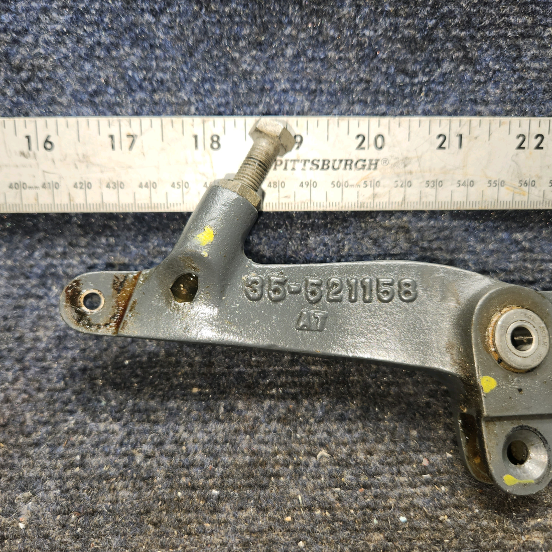 Used aircraft parts for sale, 35-521158-18 Beechcraft 35-33 Aileron Control Bellcrank Assembly – RH