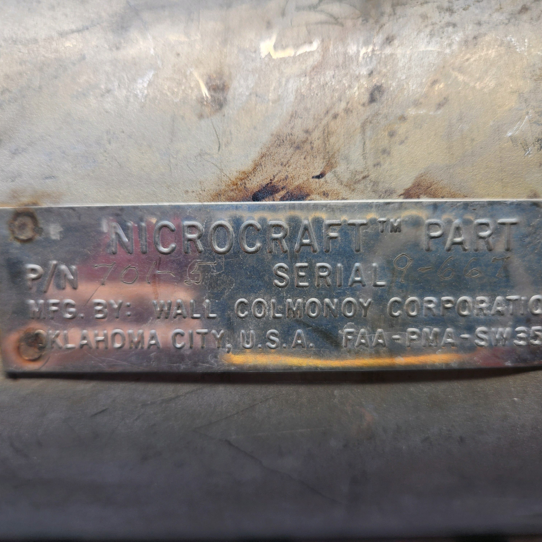 Used aircraft parts for sale, 701-50 Beechcraft F33A SHROUD EXHAUST HEATER RH