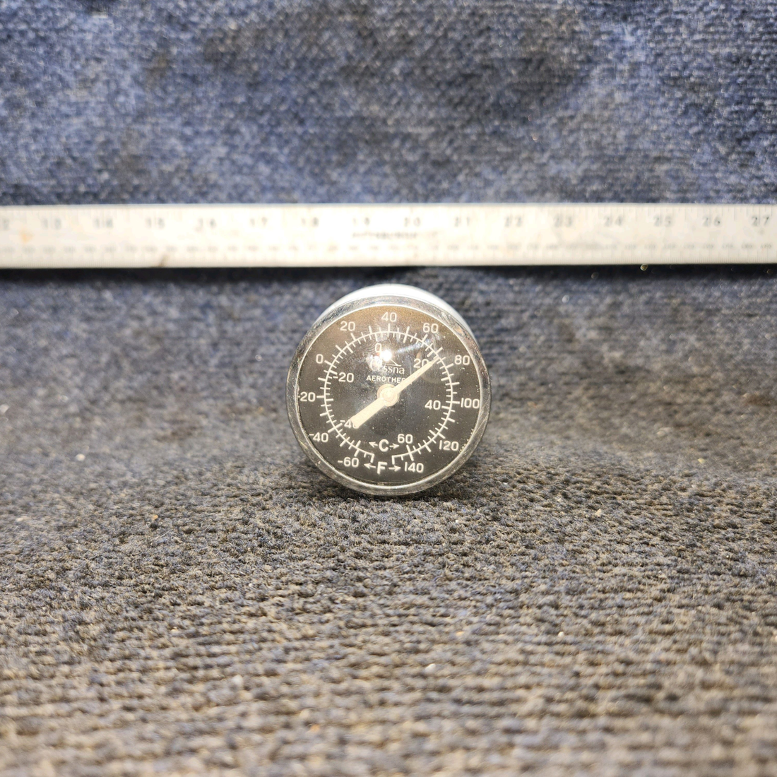 Used aircraft parts for sale, 51322-1 cessna 150G Air Temperature Gauge with Vent Outlet