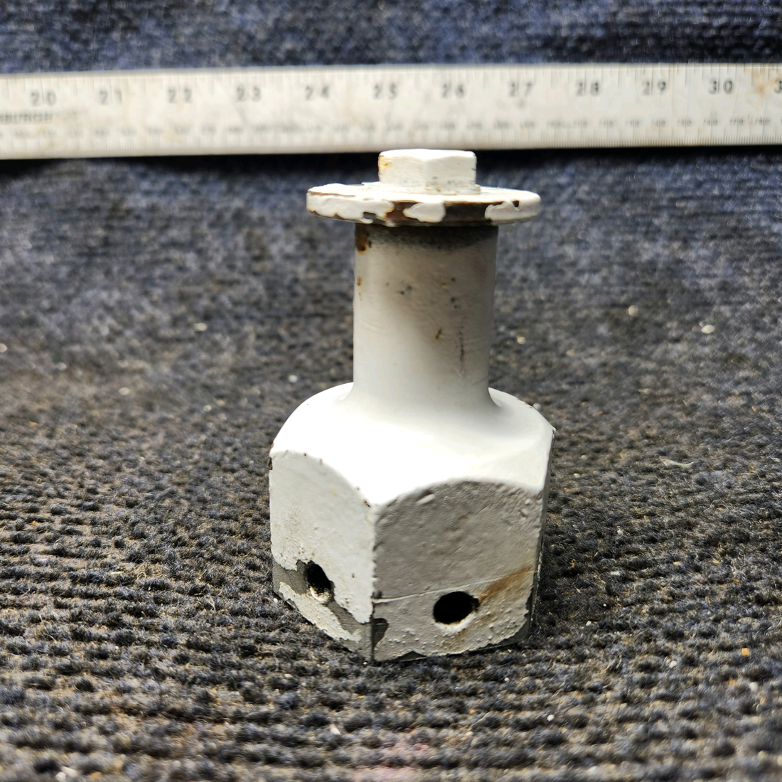 Used aircraft parts for sale, 0441130-2 Cessna 172E Main Gear Axle Fairing Nut (Length: 2.563")