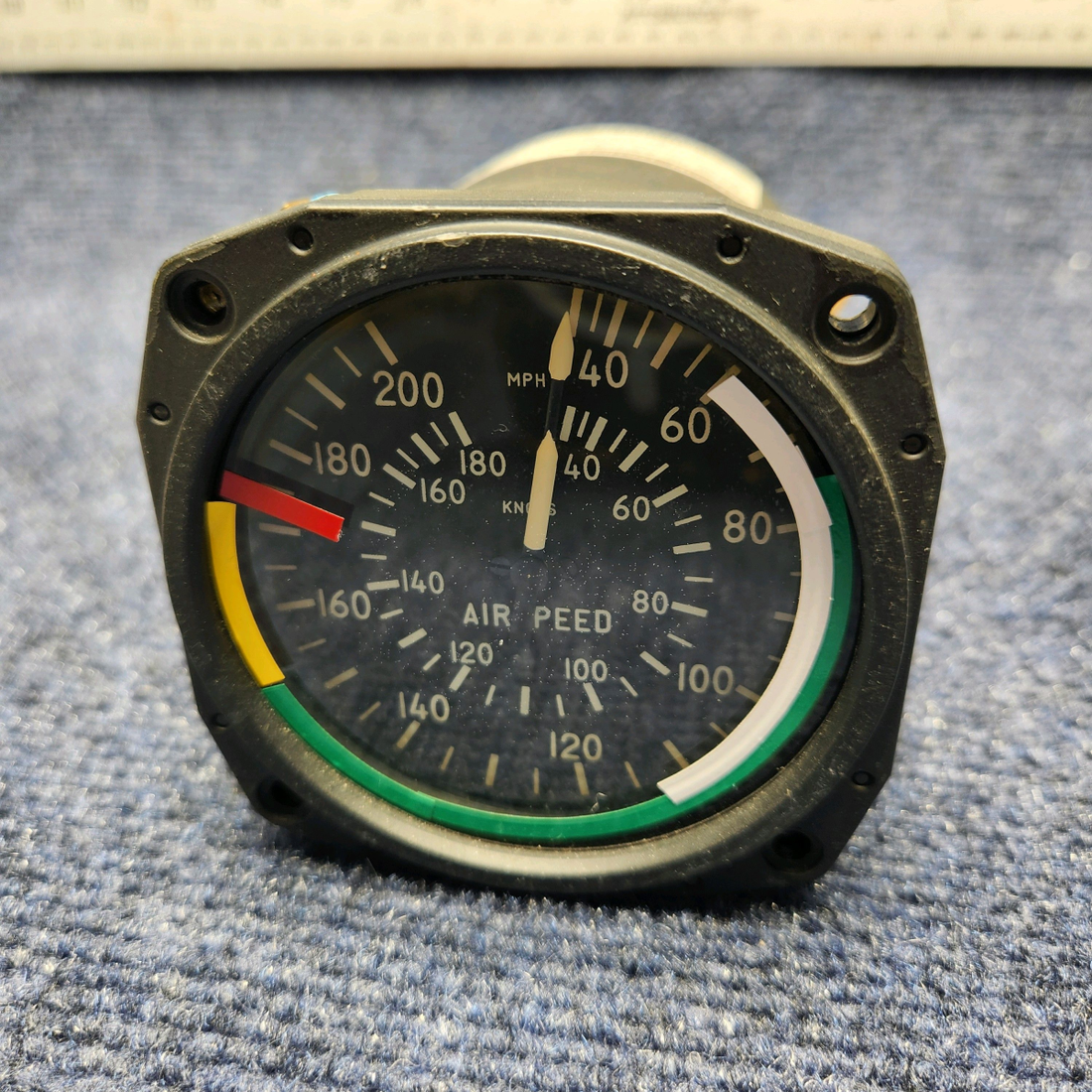 Used aircraft parts for sale, ASI208MN-3 Beechcraft C23 SUNDOWNER FALCON DUAL AIRSPEED INDICATOR 30-200 MPH/180 KNOTS, 3-1/8.