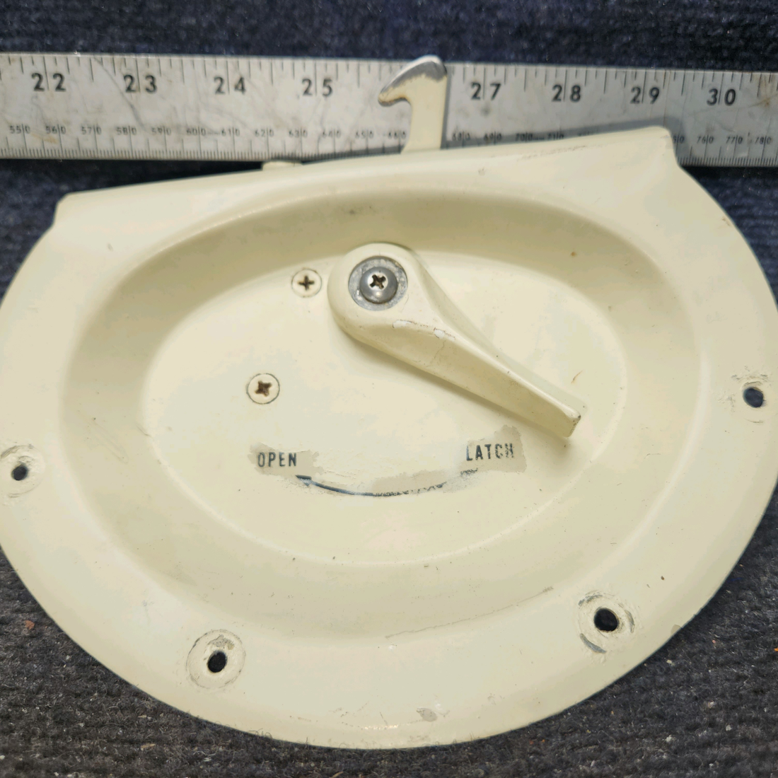Used aircraft parts for sale, 63034-000 Piper PA-28-140 Cabin Door Latch with Pan