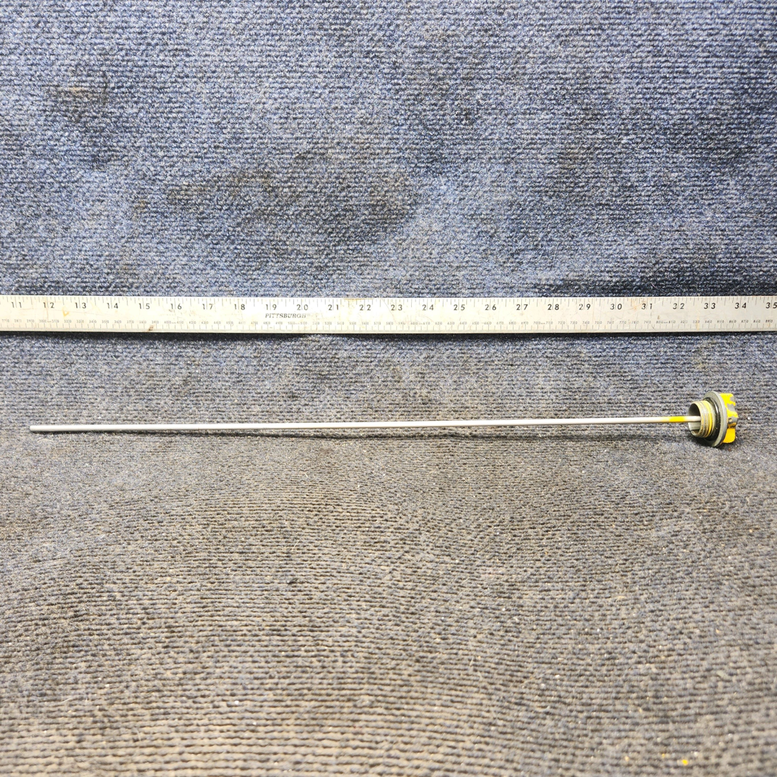 Used aircraft parts for sale, LW-16783-18 Lycoming Piper PA-28-140 Oil Level Gauge – 8 QTS, Length 20"