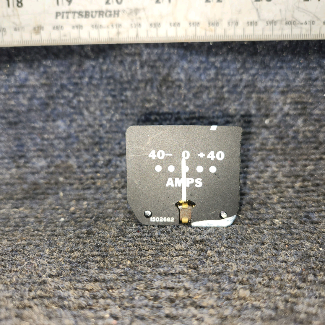 Used aircraft parts for sale, 1502682 Piper PA-28 Amperes Gauge Indicator (12v)