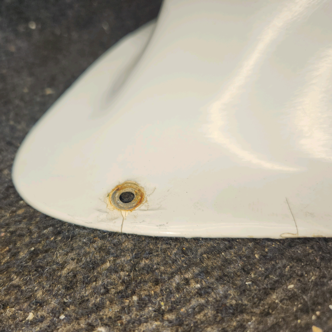 Used aircraft parts for sale, 0723605-3 Cessna 182G Wing Strut Upper Fairing LH (Worn Holes)