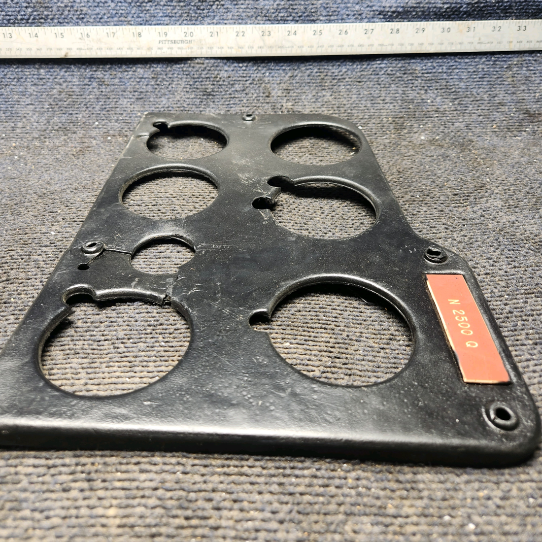 Used aircraft parts for sale, 0413434-1 cessna 150G Instrument Panel Cover – Left Shock Mount