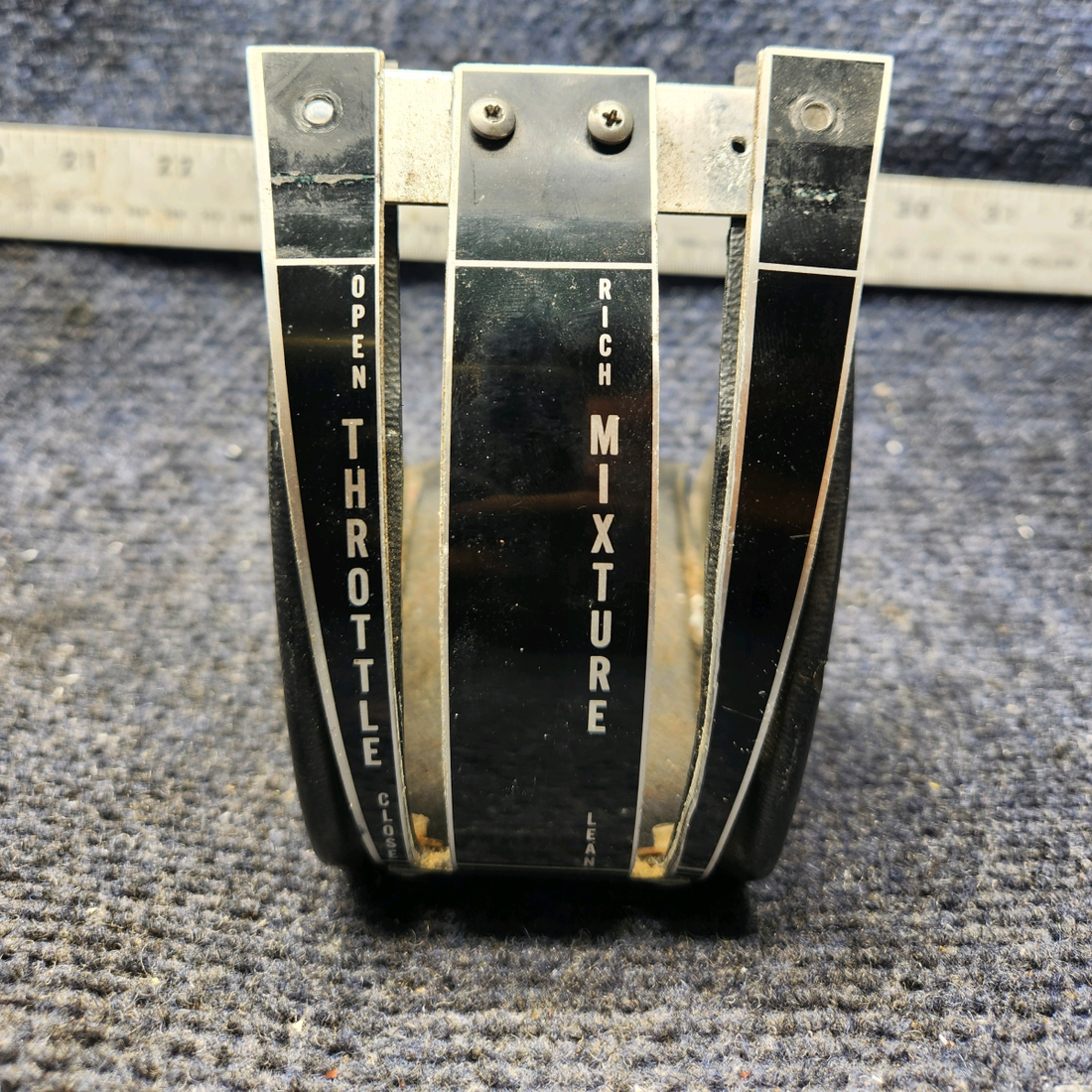 Used aircraft parts for sale, 67232-047 Piper PA28-140 Engine Controls Cover w/ Placard