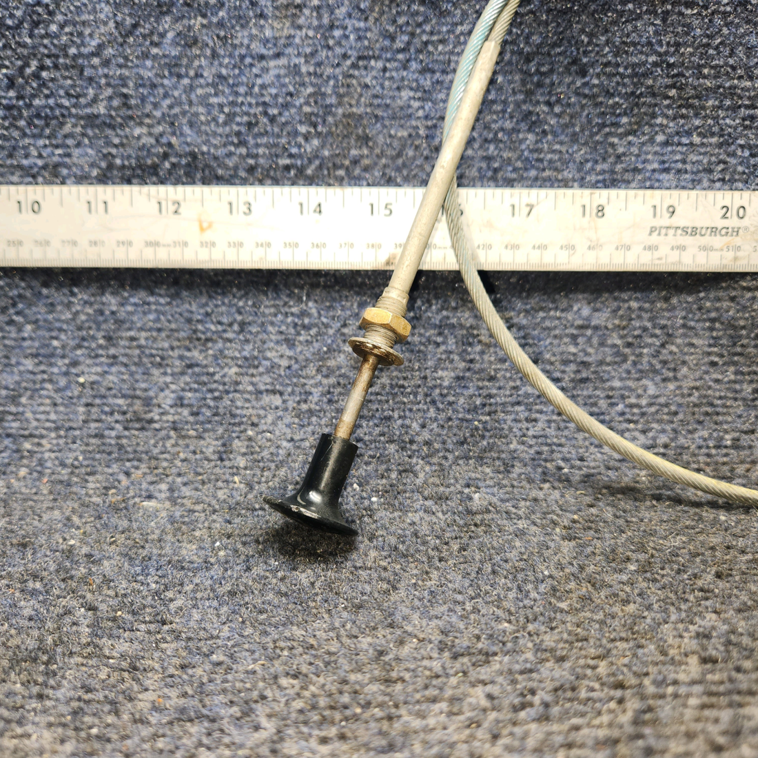 Used aircraft parts for sale, Cabin Air Control Cable Assembly Piper PA28-161 Cabin Air Control Cable Assembly (length 52")