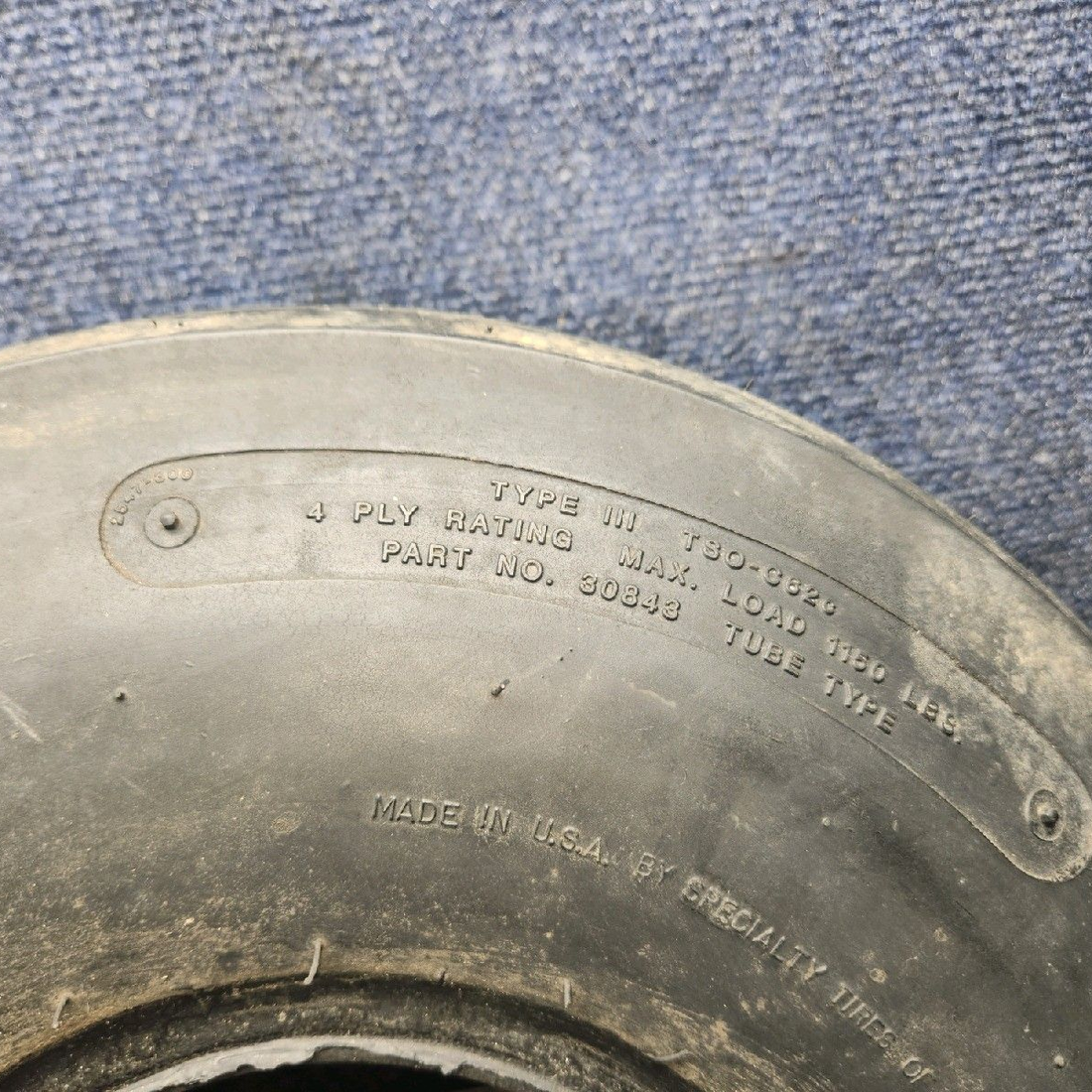 Used aircraft parts for sale, 30843 Air Hawk piper PA-28-181 6.00-6 4-Ply Type III Aircraft Tire with Tube