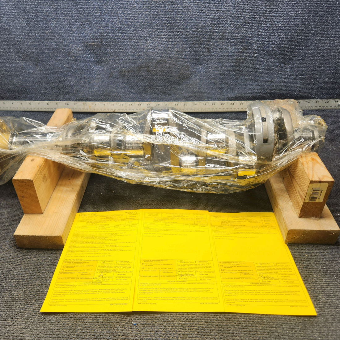 Used aircraft parts for sale, 653382, 580789 Continental O-300D Cessna 172F Crankshaft Assy With Counterweights