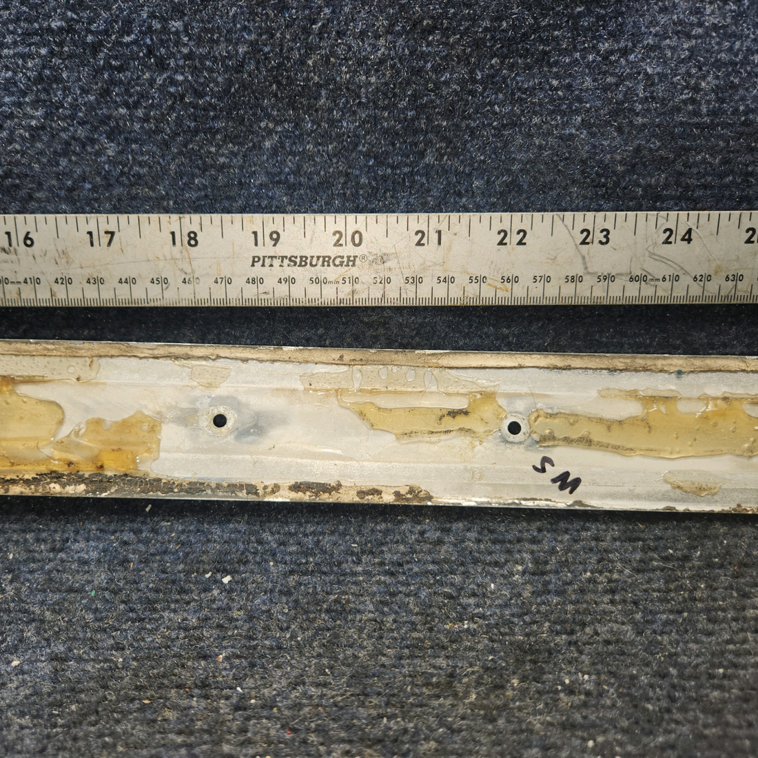 Used aircraft parts for sale, 63070-007 Piper PA28-140 Trim Strip Windshield Center